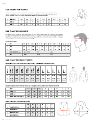 Riding Clothing Size Chart - Horze, Page 3