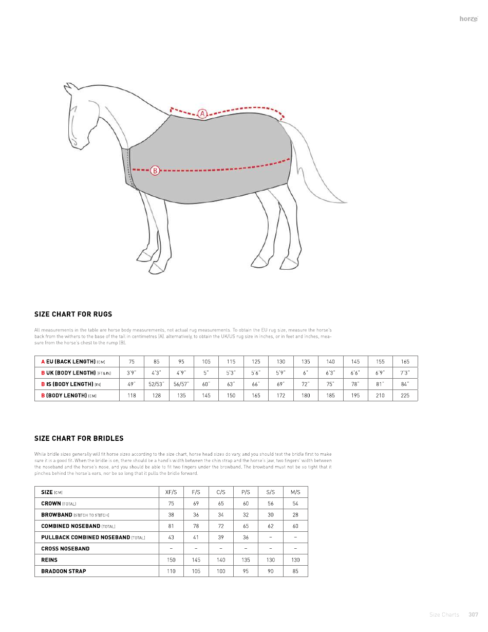 Riding Clothing Size Chart - Horze, Page 8