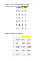 Riding Apparel and Accessories Size Charts - Tattini, Page 5