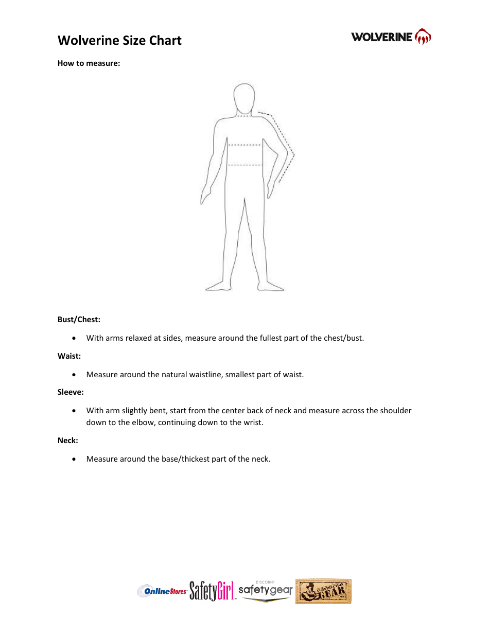 Footwear and Socks Size Chart - Wolverine, Page 3