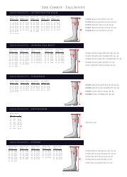 Document preview: Tall Riding Boots and Gloves Size Charts - Mountain Horse