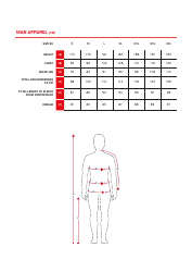Tennis Footwear, Apparel and Accessories Size Conversion Charts - Lotto, Page 3