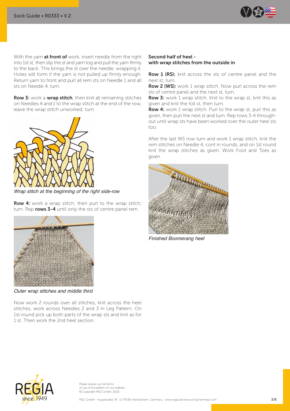 Sock Knitting Pattern and Size Charts, Page 3