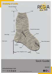 Document preview: Sock Knitting Pattern and Size Charts