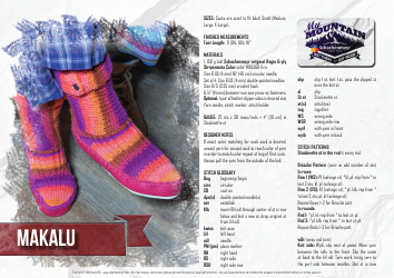 Document preview: Makalu Socks Knitting Pattern