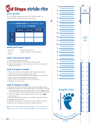 Document preview: Children's Foot Size Measurement Chart - Kid Steps