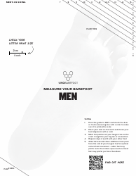Document preview: US Men's Foot Sizing Chart