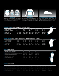 Motorcycle Clothing and Equipment Sizing Chart, Page 2