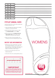 Document preview: Women's Sandal Sizer - Fitflop