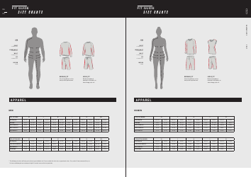 Diving Apparel and Equipment Size Charts, Page 4