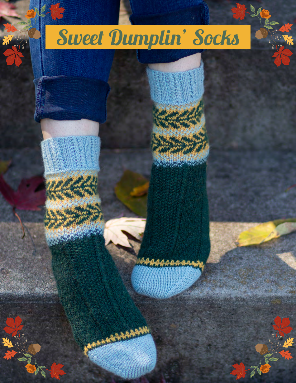 Sweet Dumplin Socks Knitting Pattern, Page 1