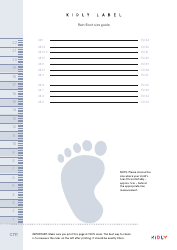 Document preview: Children's Rain Boot Size Chart - Kidly