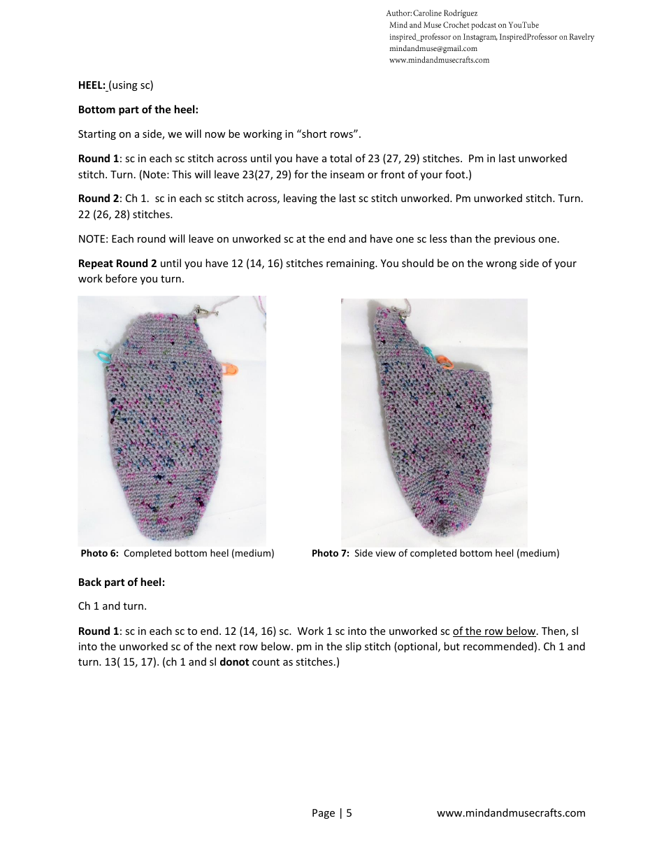 Sweet Socks Knitting Pattern, Page 5