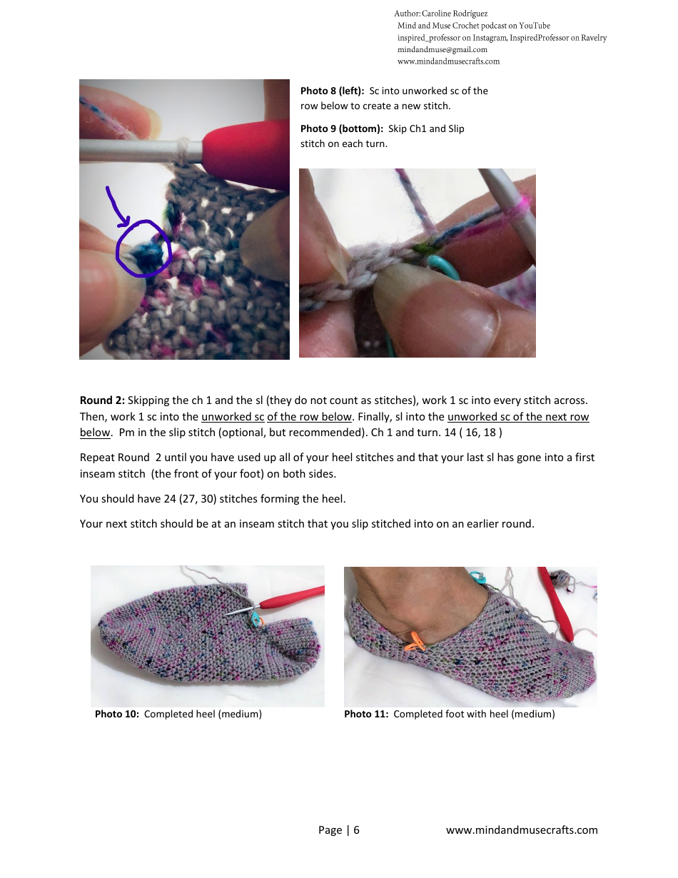 Sweet Socks Knitting Pattern, Page 6