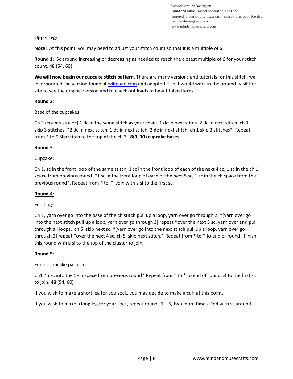 Sweet Socks Knitting Pattern, Page 8