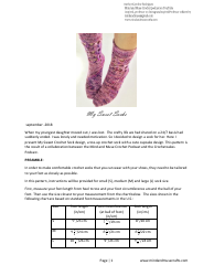 Document preview: Sweet Socks Knitting Pattern
