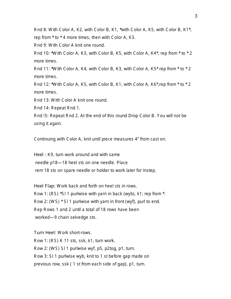 Hearts Abound Baby Socks Knitting Pattern - Maryanne Holm, Page 3