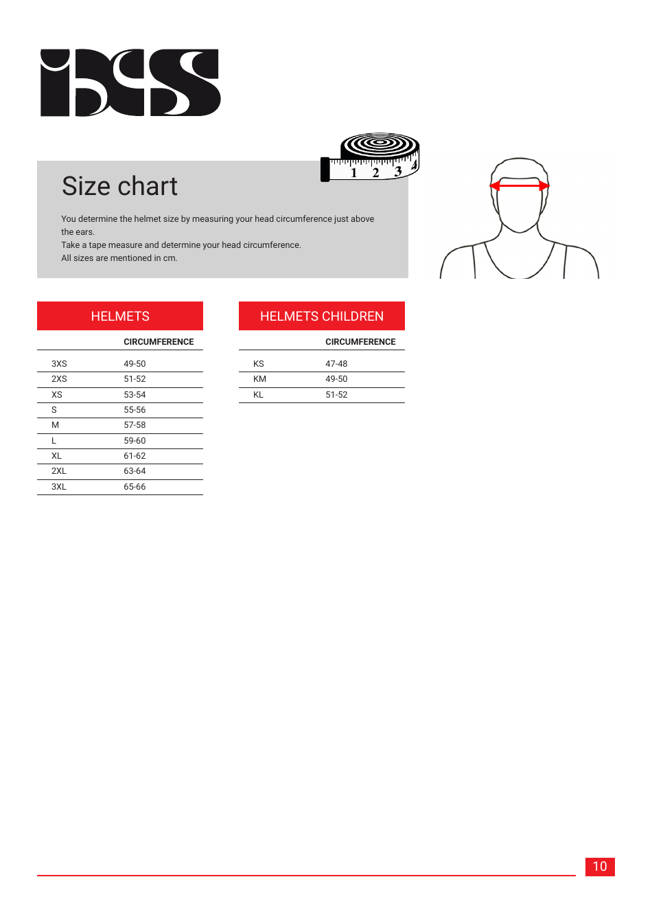 Size Chart - Bcs, Page 10