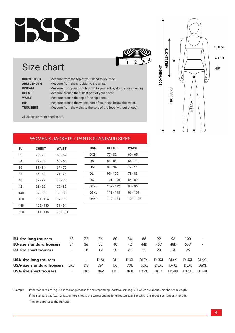 Size Chart - Bcs, Page 4