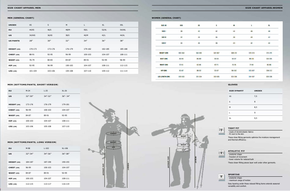 Ski Apparel & Boots Size Chart Download Printable PDF Templateroller