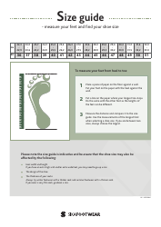 Document preview: Shoe Size Measuring Chart
