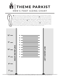 Men&#039;s Foot Sizing Chart