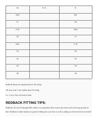 Shoe Size Chart - Redback Boots, Page 2