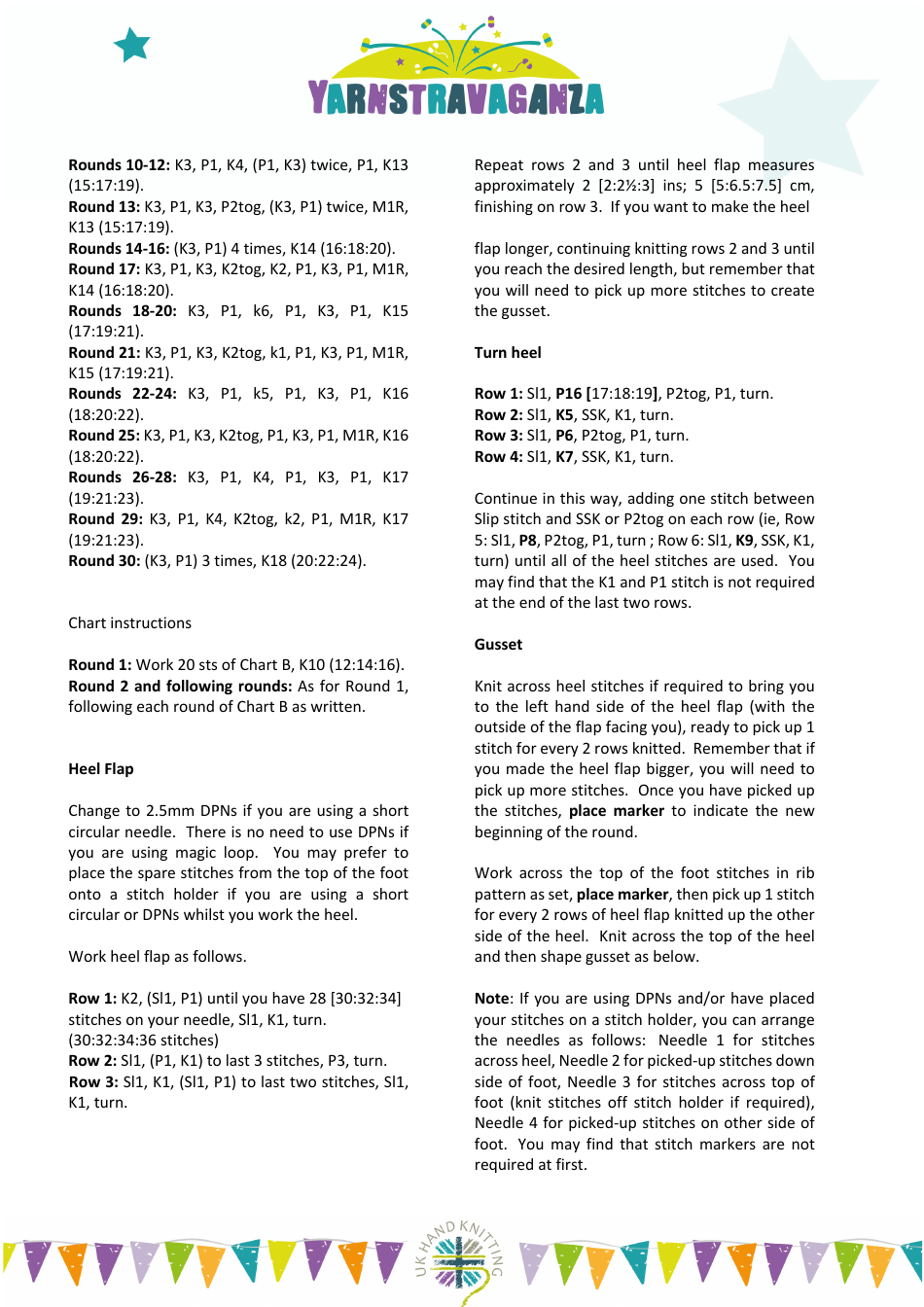 Branch Line Socks Knitting Pattern, Page 4