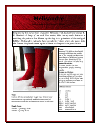 Document preview: Melisandre Sock Knitting Pattern - Kimberly Pieper