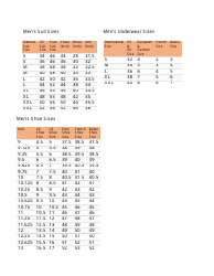 Men&#039;s Clothing Size Chart - Luxurious Boutique, Page 3