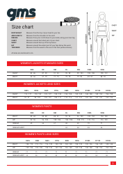 Size Chart - Gms, Page 3