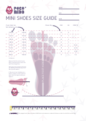Document preview: Mini Shoes Size Measuring Tool