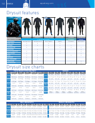 Document preview: Drysuit Size Chart