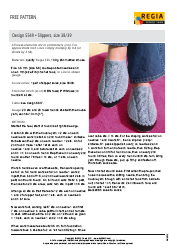Document preview: Slippers Knitting Pattern - Coats Plc