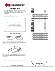 Document preview: Foot Sizing Chart - See Kai Run