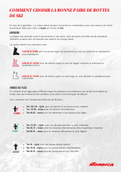 Ski Boots Size Chart - Nordica (French), Page 3