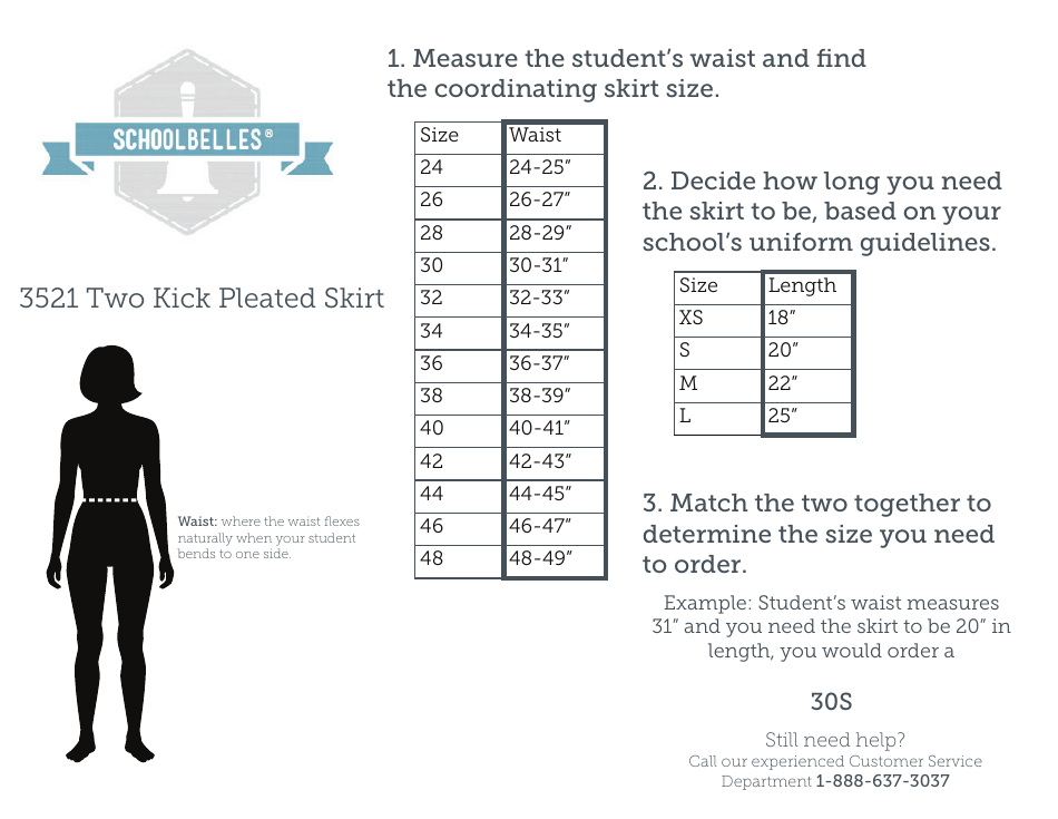 School Uniform Size Chart - Schoolbelles, Page 5