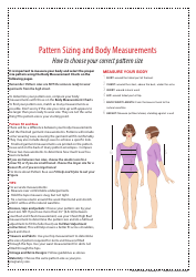 Document preview: Body Measurement Chart - Women and Children