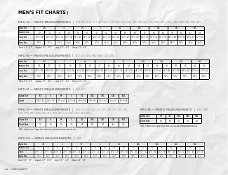 Men and Women&#039;s Fit Charts, Page 3