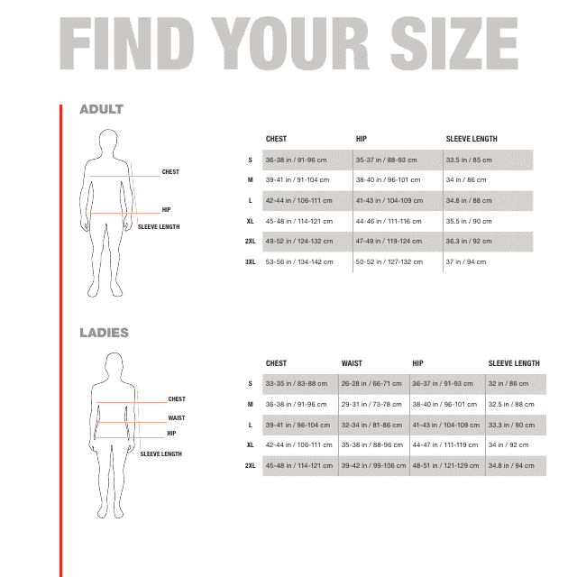 Adult Size Chart Download Printable PDF Templateroller