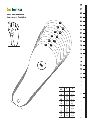 Document preview: Foot Measurement Chart Templates