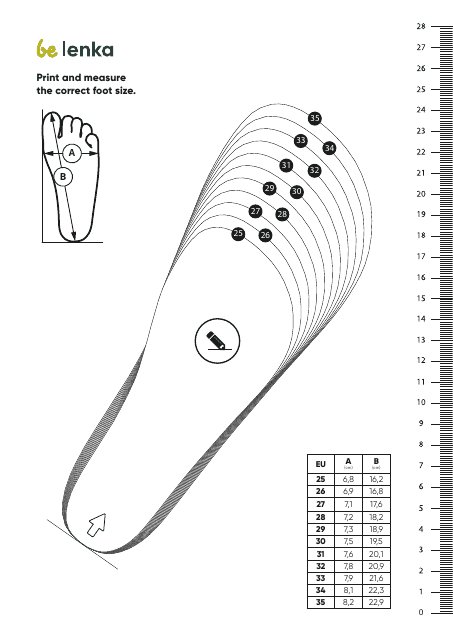 Foot Measurement Chart Templates Download Pdf