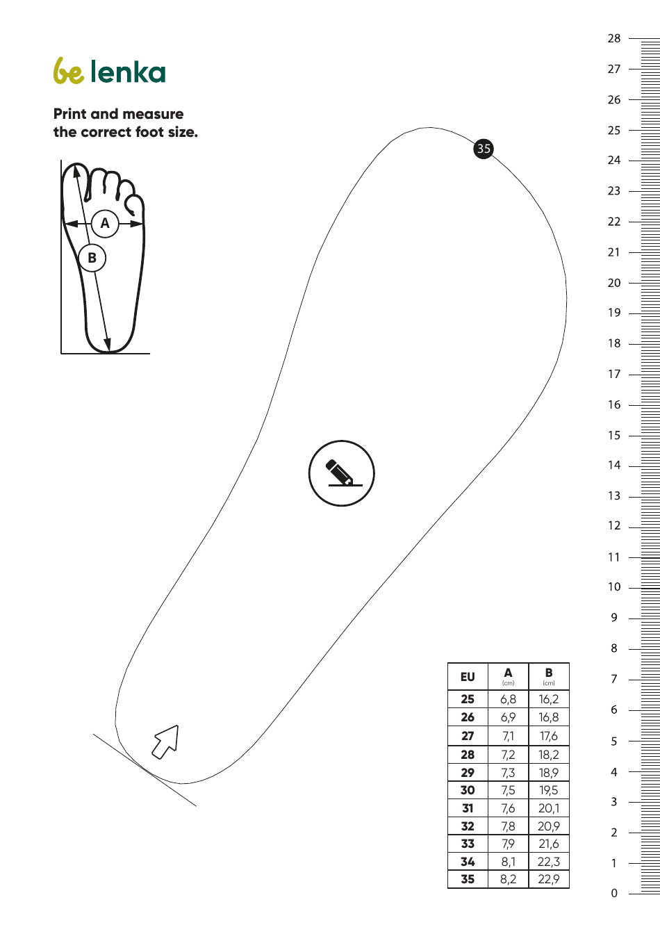 Foot Measurement Chart Templates, Page 12