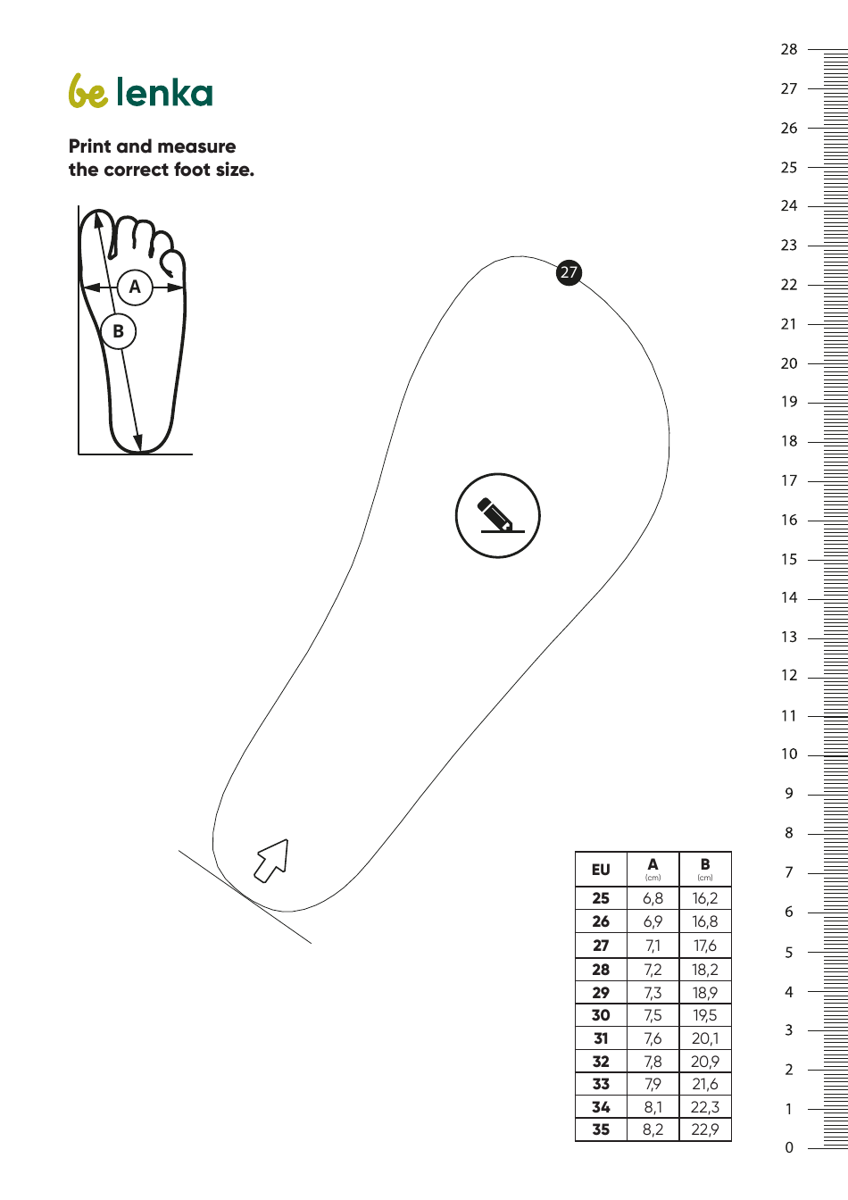 Foot Measurement Chart Templates, Page 4