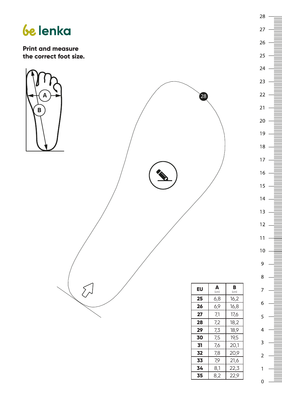 Foot Measurement Chart Templates, Page 5