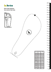 Foot Measurement Chart Templates, Page 6