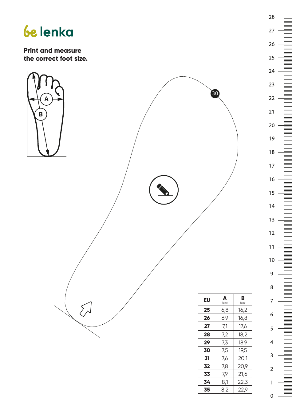Foot Measurement Chart Templates, Page 7