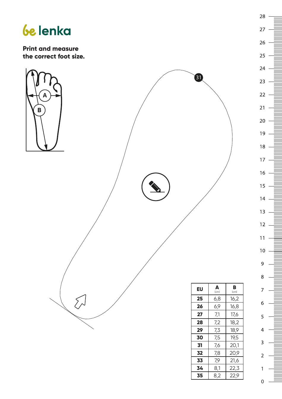 Foot Measurement Chart Templates, Page 8
