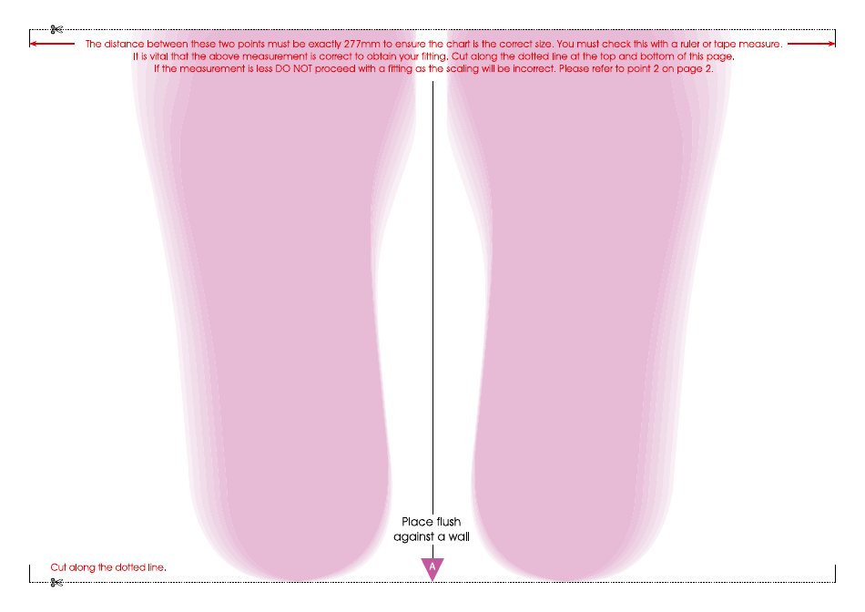 Womens Foot Size Measuring Chart, Page 3
