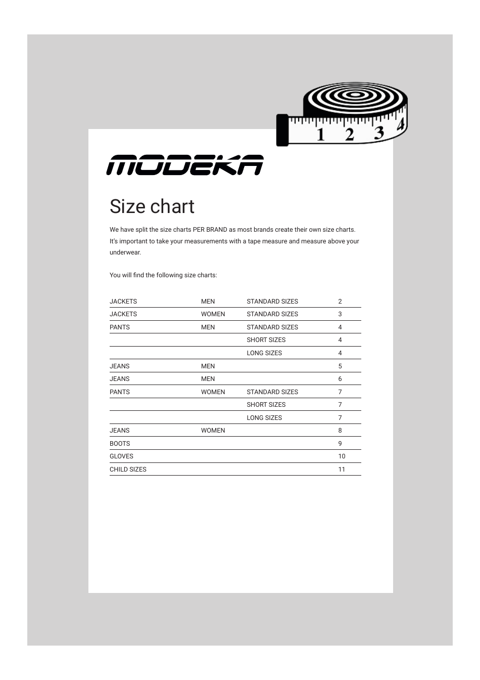 clothing-size-charts-modeka-download-printable-pdf-templateroller